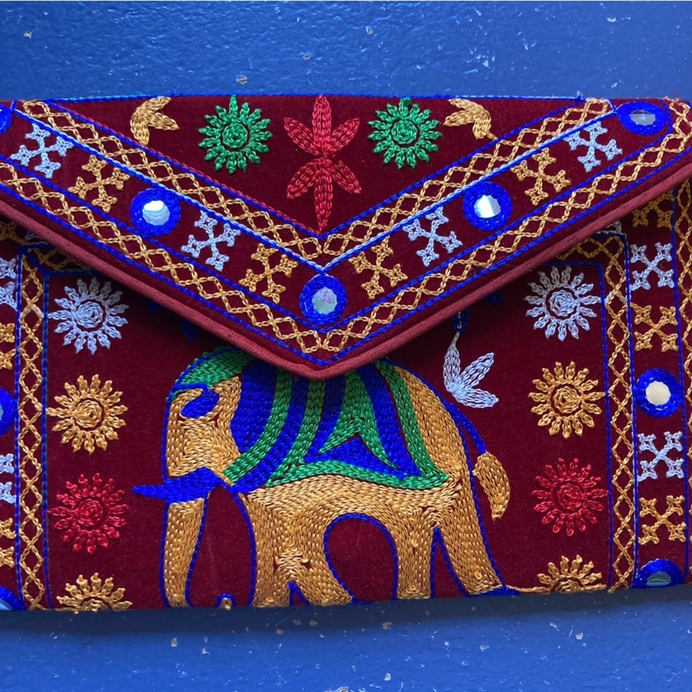 Elephant Embroidered Bag